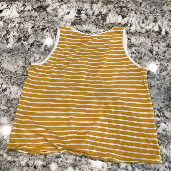 Old Navy, M, yellow & white striped tank top - Picture 2 of 3